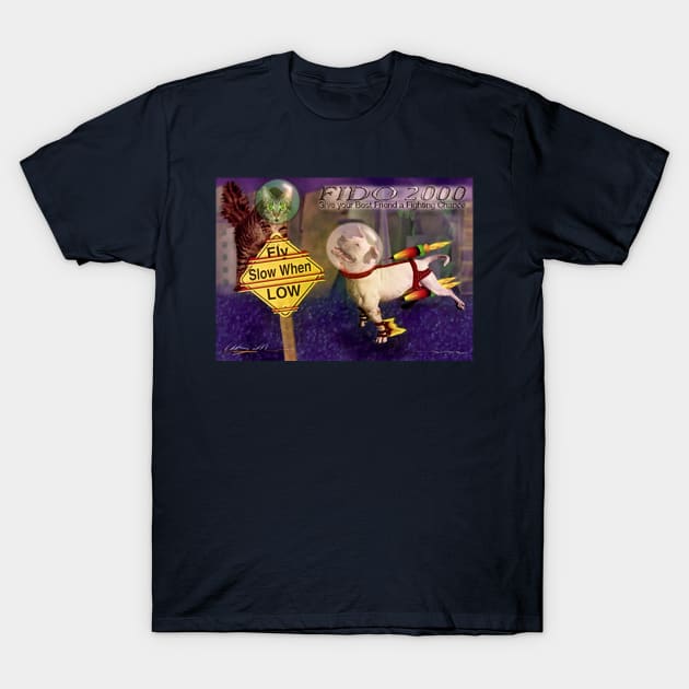 Postcard from the Future Hovering in Temporal Paradox T-Shirt by vivachas